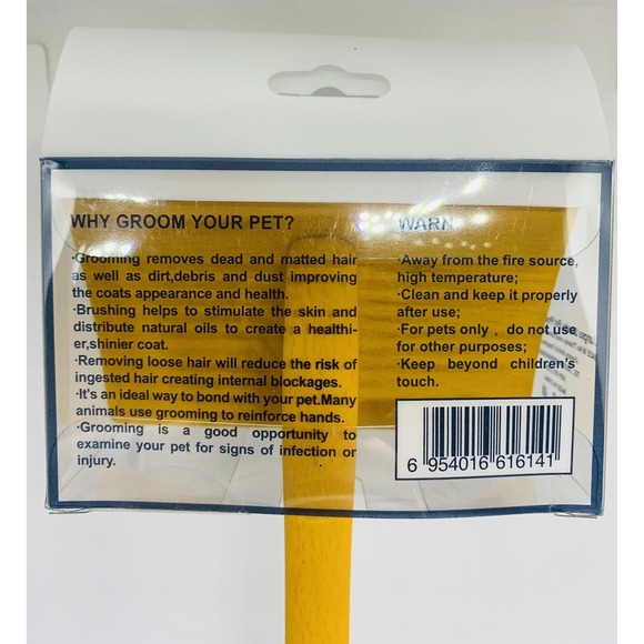 Brush for Dog, Slicker for Grooming, Groomgrip Coating, Yellow , Large NEW!!! - Picture 7 of 16